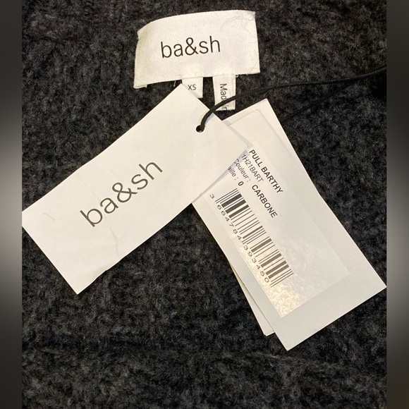 NWT ba&sh Grey Barthy Embellished Button Sweater - Sz XS - Picture 6 of 11